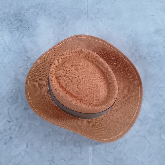 Vintage Straw Cowboy Hat Mercedes-Benz Logo Rancher Western Hat ATEXACE UNIHAT - Picture 9 of 9